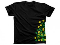 Camiseta verde amarilla negra